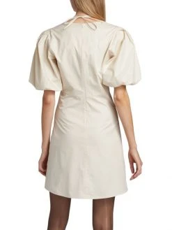 Frame Tie-Neck & Puff-Sleeve Minidress -Frame Sales Store unnamed file 2320