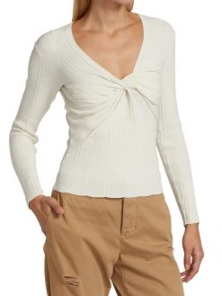 Frame Wrap-Front Sweater -Frame Sales Store unnamed file 2333