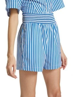 Frame Cotton High-Waisted Boxer-Style Shorts -Frame Sales Store unnamed file 2387