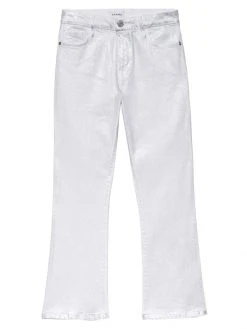 Frame Le Crop Metallic Stretch Mini Boot-Cut Crop Jeans