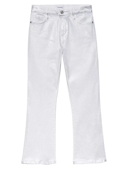 Frame Le Crop Metallic Stretch Mini Boot-Cut Crop Jeans 3 Frame Le Crop Metallic Stretch Mini Boot-Cut Crop Jeans