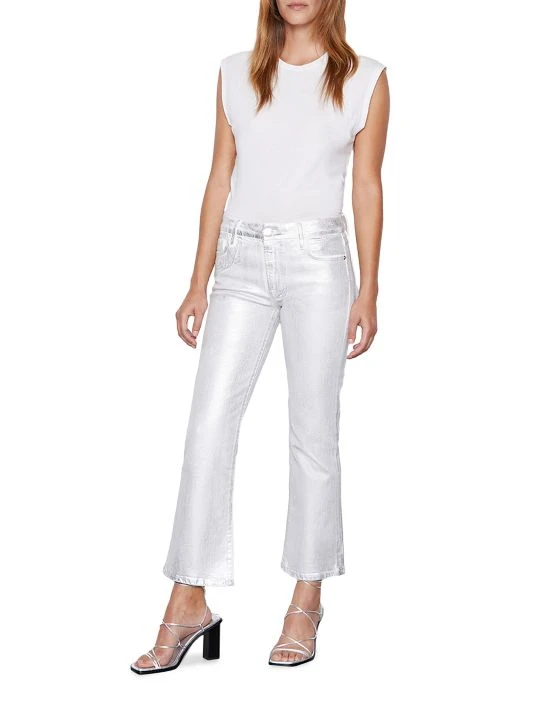 Frame Le Crop Metallic Stretch Mini Boot-Cut Crop Jeans 4 Frame Le Crop Metallic Stretch Mini Boot-Cut Crop Jeans - Image 2