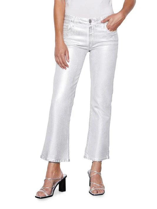 Frame Le Crop Metallic Stretch Mini Boot-Cut Crop Jeans 5 Frame Le Crop Metallic Stretch Mini Boot-Cut Crop Jeans - Image 3