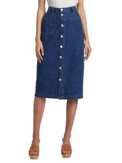 Frame Le Bardot Denim Midi Skirt -Frame Sales Store unnamed file 241