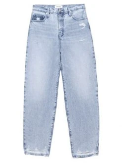 Frame Ultra High-Rise Barrel-Leg Jeans