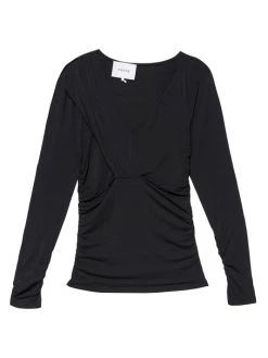 Frame Twisted V-Neck Top