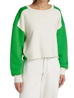 Frame Colorblocked Cropped Sweatshirt -Frame Sales Store unnamed file 248