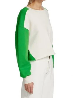 Frame Colorblocked Cropped Sweatshirt -Frame Sales Store unnamed file 249