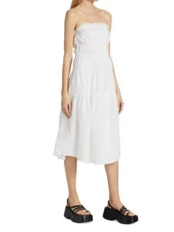 Frame Smocked Midi-Dress -Frame Sales Store unnamed file 2512