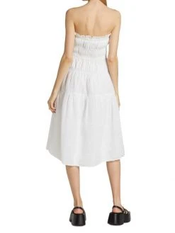 Frame Smocked Midi-Dress -Frame Sales Store unnamed file 2513