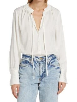 Frame Shirred Silk Blouse -Frame Sales Store unnamed file 2589