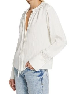 Frame Shirred Silk Blouse -Frame Sales Store unnamed file 2590