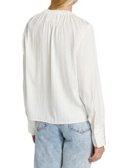 Frame Shirred Silk Blouse -Frame Sales Store unnamed file 2591