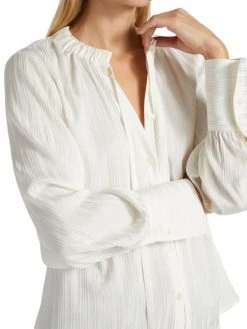 Frame Shirred Silk Blouse -Frame Sales Store unnamed file 2592