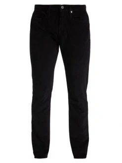 Frame L'Homme Slim Fit Corduroy Pants For Men Noir