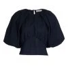 Frame Gathered Seam Puff-Sleeve Top Navy 1 Frame Gathered Seam Puff-Sleeve Top Navy -Frame Sales Store unnamed file 2605
