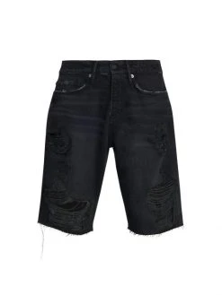 Frame Five-Pocket Ripped Denim Shorts For Men