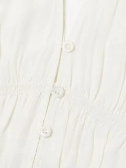 Frame Ruched V-Neck Silk Blouse 15 Frame Ruched V-Neck Silk Blouse -Frame Sales Store unnamed file 2644