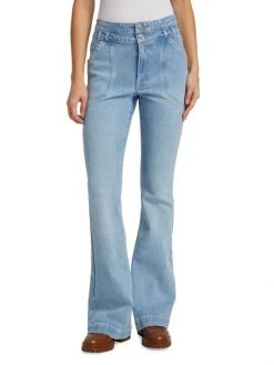 Frame Double-Button Mid-Rise Flared Jeans -Frame Sales Store unnamed file 2686