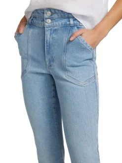 Frame Double-Button Mid-Rise Flared Jeans -Frame Sales Store unnamed file 2689
