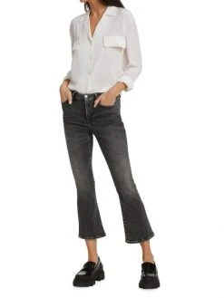 Frame Le One Stretch Mini Boot-Cut Crop Jeans -Frame Sales Store unnamed file 2696