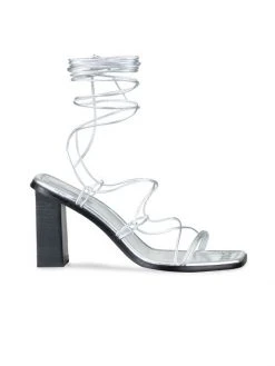 Frame Le Doheny Metallic Leather Wraparound Sandals