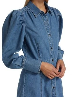 Frame Denim Puff-Sleeve Dress -Frame Sales Store unnamed file 2760