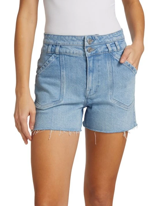 Frame Double-Button Denim Shorts 5 Frame Double-Button Denim Shorts - Image 3