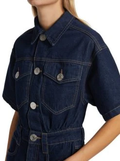 Frame Mixed Media Denim Minidress -Frame Sales Store unnamed file 2794