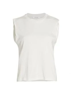 Frame Rolled-Trim Muscle T-Shirt Vintage Blanc -Frame Sales Store unnamed file 2847