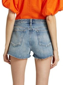 Frame La Grand Garçon High-Rise Distressed Biodegradable Cut-Off Denim Shorts -Frame Sales Store unnamed file 2891