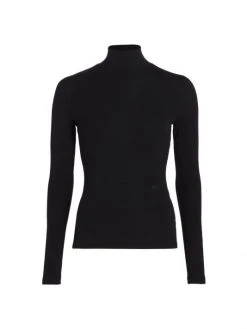 Frame Rib Turtleneck Sweater