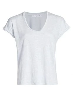 Frame Easy Scoopneck T-Shirt Cloud Blue