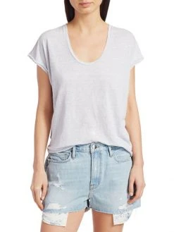 Frame Easy Scoopneck T-Shirt Cloud Blue -Frame Sales Store unnamed file 2989