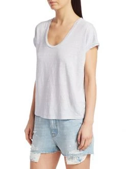 Frame Easy Scoopneck T-Shirt Cloud Blue -Frame Sales Store unnamed file 2990