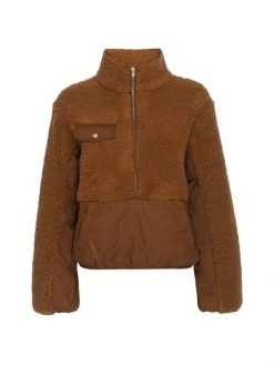 Frame Fleece Mix Half-Zip Pullover Vicuna
