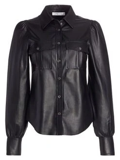 Frame Fem Leather Military Shirt