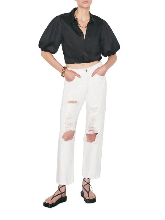 Frame Voluminous Twist-Front Top Noir 4 Frame Voluminous Twist-Front Top Noir - Image 2