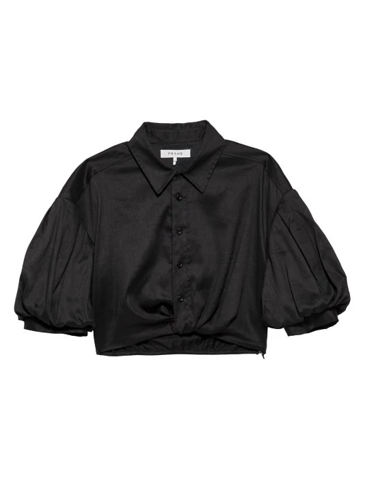 Frame Voluminous Twist-Front Top Noir 5 Frame Voluminous Twist-Front Top Noir - Image 3