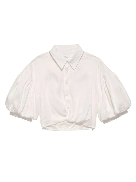 Frame Voluminous Twist-Front Top Noir 6 Frame Voluminous Twist-Front Top Noir - Image 4