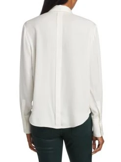 Frame Bowtie Silk Button Down Shirt -Frame Sales Store unnamed file 329