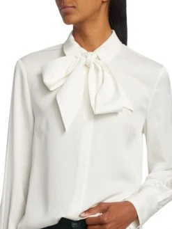 Frame Bowtie Silk Button Down Shirt -Frame Sales Store unnamed file 330