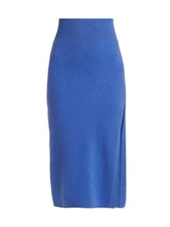 Frame Cashmere Blend Pencil Skirt Jet Stream