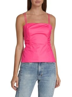 Frame Cotton-Blend Tie-Back Tank Top -Frame Sales Store unnamed file 403