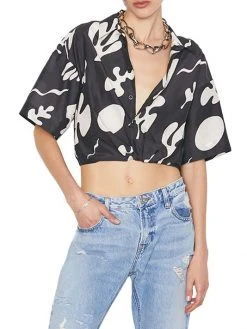 Frame Cropped Twist-Front Shirt -Frame Sales Store unnamed file 542