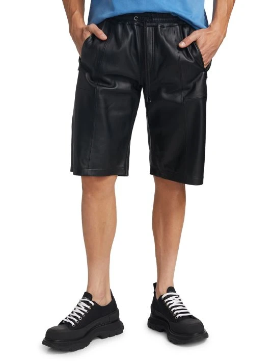 Frame Bonded Leather Shorts For Men 5 Frame Bonded Leather Shorts For Men - Image 3