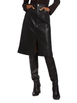 Frame Coated A-Line Midi Skirt -Frame Sales Store unnamed file 588