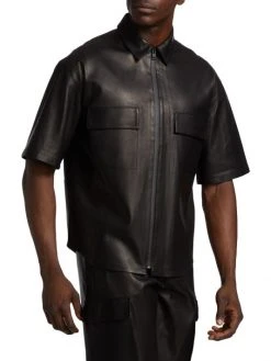 Frame Bonded Leather Zip-Up Shirt For Men -Frame Sales Store unnamed file 621