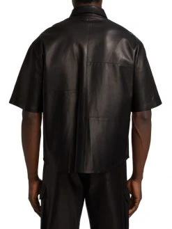 Frame Bonded Leather Zip-Up Shirt For Men -Frame Sales Store unnamed file 622