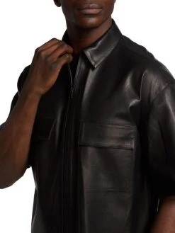 Frame Bonded Leather Zip-Up Shirt For Men -Frame Sales Store unnamed file 623